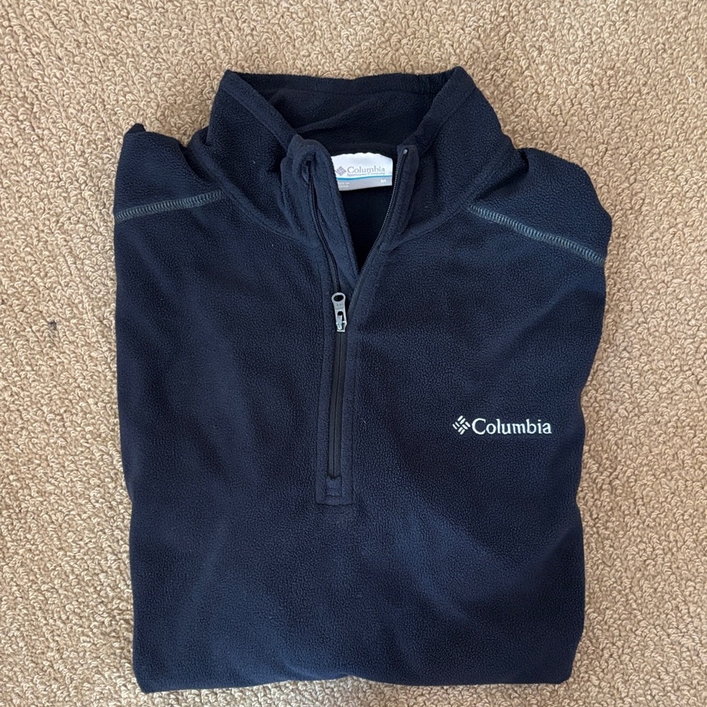 Columbia Men’s Black 1/4 Zip Fleece Size M